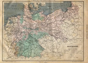 Mapa Niemiec w 1891 r. - Mapa Niemiec w 1891 r. - autorstwa Unknown artist