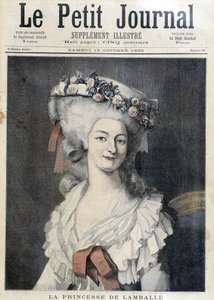 Marie Therese of Savoie Carignan (1749-1792), księżniczka Lamballe – okładka „” The Petity Journal”” autorstwa Unknown artist