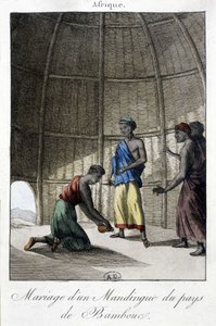 Małżeństwo w Mandingues (Mali?), Afryka - grawerowanie autorstwa Unknown artist