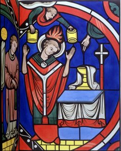 Mass. College porównanie witrażu z katedry w Le Mans. Śledzenie XIX wieku. autorstwa Unknown artist