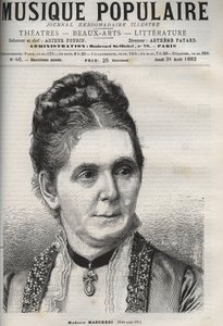 Mathilde Marchesi (1821-1913) Niemiecki mezzosopran - grawer w znakomitym tygodniku „Muzyka popularna”” - 1882 autorstwa Unknown artist