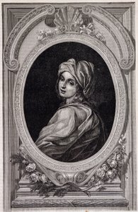 Medalionowy portret papieża Joanny - w „Histoire des Popes” Maurice Lachatre autorstwa Unknown artist