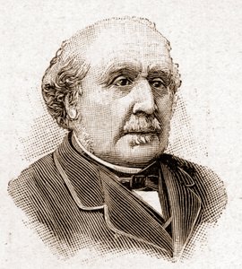 Członkowie Akademii Francuskiej w 1895 r.: portret Alberta, księcia Broglie (1821-1901), francuskiego historyka i polityka. autorstwa Unknown artist