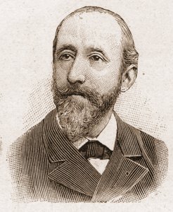 Członkowie Akademii Francuskiej w 1895 r.: portret Julesa Claretie (1840-1913), francuskiego powieściopisarza, dramaturga i krytyka. autorstwa Unknown artist
