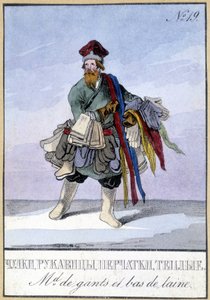 Kupiec rękawiczek i wełnianych pończoch w XIX wieku. autorstwa Unknown artist
