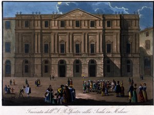 Mediolan, La Scala, ok. 1810 r. autorstwa Unknown artist