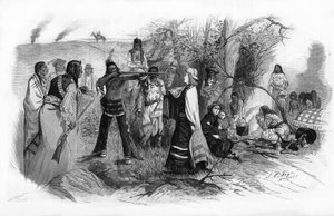 Panna Josephine Meeker, wzięta do niewoli wraz z matką przez bunty Indian amerykańskich w 1880 roku. autorstwa Unknown artist