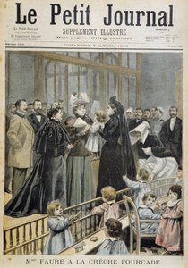 Mme Faure w przedszkolu Fourcade - w „Le Petite Journal” z 05.04.1896 r. autorstwa Unknown artist