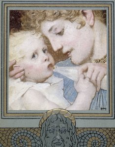Matka podająca butelkę dziecku - XIX wiek autorstwa Unknown artist