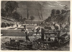 Moulage des bricques - Formowanie cegieł - grawerowanie w 