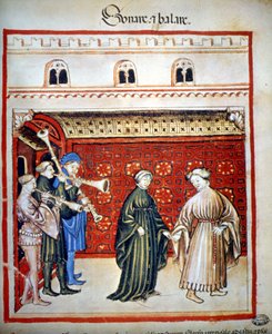 Muzycy i tancerze - w "Tacunum Sanitatis" autorstwa Unknown artist