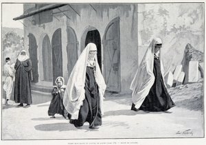 Muzułmańskie kobiety w Bośni. W Tour du monde 1/1896. autorstwa Unknown artist