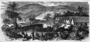 Nowa Kaledonia - penitencier wyspy Nou - Grawerowanie z 1870 r. autorstwa Unknown artist