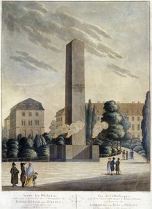 Obelisk przed zamkiem w Weimarze autorstwa Unknown artist
