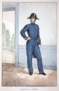 Oficer Pokoju (1841-1848). Akwaforta w kolorach, dla ilustracji „Historia korpusu sił pokojowych””” książka wydana pod patronatem Louisa Lepine’a (1846-1933) prefekta policji nad Sekwaną, autorstwa Alfreda Reya (1864-?) i Louisa Ferona (1862) - autorstwa Unknown artist