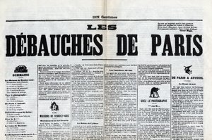 Jedna z gazet „Les debauches de Paris”, koniec XIX wieku. autorstwa Unknown artist