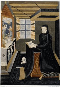 Oratorium królowej Katarzyny Medycejskiej (Caterina de Medici) (Królowa w modlitwie) - wzorowane na XVI-wiecznej emalii, Muzeum Cluny autorstwa Unknown artist
