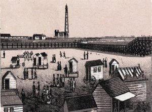 Ostenda (Ostenda), Belgia: widok na łaźnie wschodnie i port (port, port). w „” Świat ilustruje 168 odsłon”” Niedatowany (koniec XIX wieku) autorstwa Unknown artist