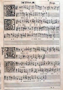 Strona z Liber octo Missarum (1541) autorstwa Unknown artist