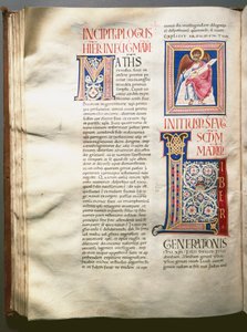 Strona exultetu (pieśni liturgicznej) (Ms.724/3-Carta7) Rękopis enlumine z XII wieku. Rzym, Biblioteca Casanatense autorstwa Unknown artist