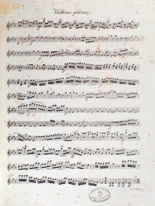Strona partytury muzycznej uwertury „Alruna” Louisa Spohr autorstwa Unknown artist