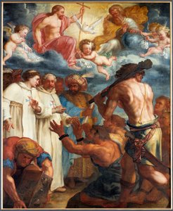 Obraz „Trójca Święta i odkupienie niewolników chrześcijan przez trynitarzy” autorstwa Unknown artist
