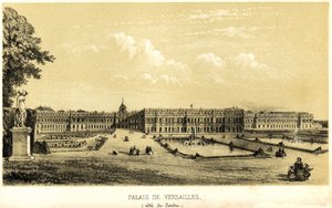 Pałac wersalski, widok na ogród z 1857 roku. autorstwa Unknown artist