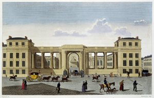 Pałac Izby Deputowanych, ok. 1820 r. - w „Widokach Paryża” Courvoisiera autorstwa Unknown artist