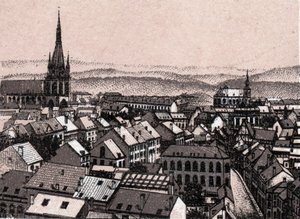 Panorama Liege w Belgii w „”Świat ilustruje 168 widoków”” Brak daty (koniec XIX wieku) autorstwa Unknown artist