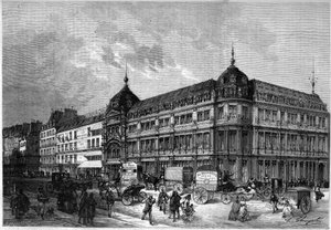 Paryż 1872: nowe sklepy, „Au bon marché””. autorstwa Unknown artist