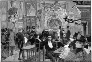 Paryż 1887: Teatr cieni w kabarecie „Cat Noir””. autorstwa Unknown artist