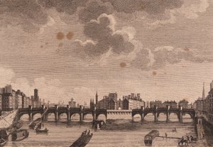 Paryż, Pont Neuf i Ile de la Cité nad Sekwaną. autorstwa Unknown artist