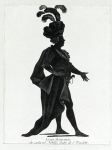 Przedstawienie włoskiego kastrata Luigiego Marchesi (1754 - 1829) w Teatrze San Benedetto. autorstwa Unknown artist