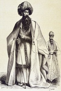 Persja (c19th). Mollach i emcee. Rycina. Kolekcja prywatna autorstwa Unknown artist