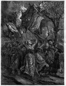 Maszyny naftowe podróżujące ulicami Paryża - La Commune autorstwa Unknown artist