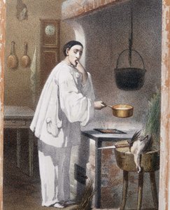 Pierrot smakuje gotowanie - b.d., koniec XIX wieku autorstwa Unknown artist