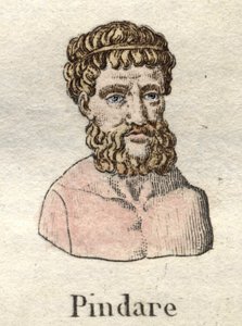 Pindare (518-v. 438 pne), grecki poeta operowy. autorstwa Unknown artist
