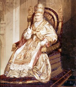 Pius IX (1792 - 1878). Chromolitografia. autorstwa Unknown artist