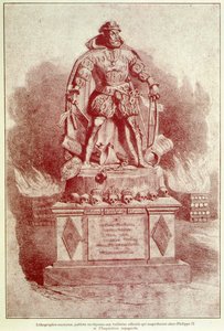 Portret-zarzut Filipa II dotyczący hiszpańskiej inkwizycji - grawerowanie autorstwa Unknown artist