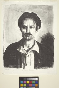 Portret Johna Carrolla (tusz) autorstwa Unknown artist