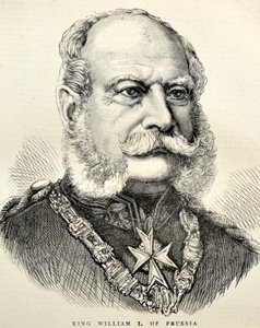 Portret Wilhelma I z Niemiec / Prus 1870 (grawerunek) autorstwa Unknown artist