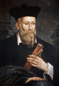 Retrato de Michel de Nostre-Dame (Nostre Dame), conhecido como Nostradamus, astrólogo (1503-1566), detalhe, Casa de Nostradamus, Salon de Provence, Bouches du Rhonepolish autorstwa Unknown artist