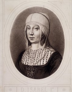 Portret w medalionie Izabeli I Katoliczki lub Kastylii - grawer autorstwa Unknown artist
