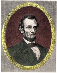 Portret Abrahama Lincolna (1809 - 1865) 16. Prezydent Stanów Zjednoczonych (1861 - 1865) autorstwa Unknown artist