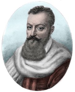 Portret Achillesa de Harlay, pierwszego przewodniczącego parlamentu paryskiego - Portret Achillesa de Harlay, hrabiego de Beaumont, francuskiego sędziego, pierwszego przewodniczącego parlamentu paryskiego (1536-1619) - autorstwa Unknown artist