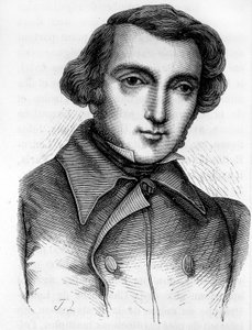Portret Alexisa de Tocqueville (1805 - 1859), francuskiego historyka i polityka. Grawerowanie XIX wieku. autorstwa Unknown artist