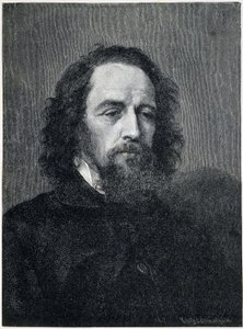 Portret Alfreda, Lorda Tennysona (1809 - 1892), brytyjskiego poety i dramaturga z XIX wieku autorstwa Unknown artist
