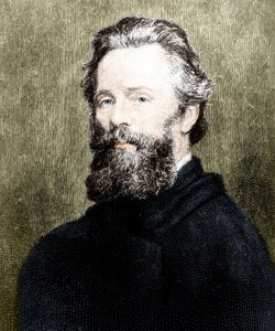 Portret amerykańskiego poety i powieściopisarza Hermana Melville