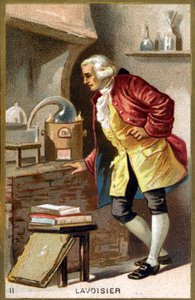 Portret Antoine Laurenta de Lavoisiera (1743 - 1794), francuskiego chemika. Chromolitografia XIX wiek. autorstwa Unknown artist