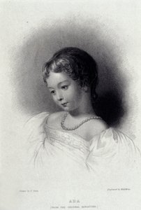 Portret Augusty Ady Byron (1815-1852), która została Anną Lovelace, córką poety George